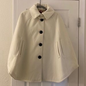 Steve Madden cape-style overcoat. Like new! Winter white. Size large.
